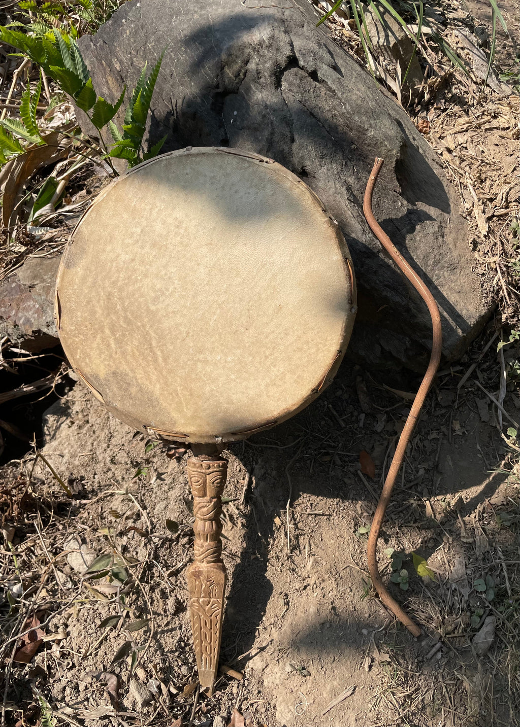 Dhyangro - Himalayan Shaman Drum (Small) with Hemp Cover