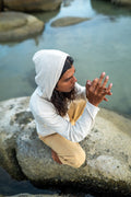 Full Sleeve Top with Hood - Unisex - Hemp - Natural White