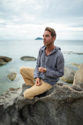 Full Sleeve Top with Hood - Hemp - Stone Gray