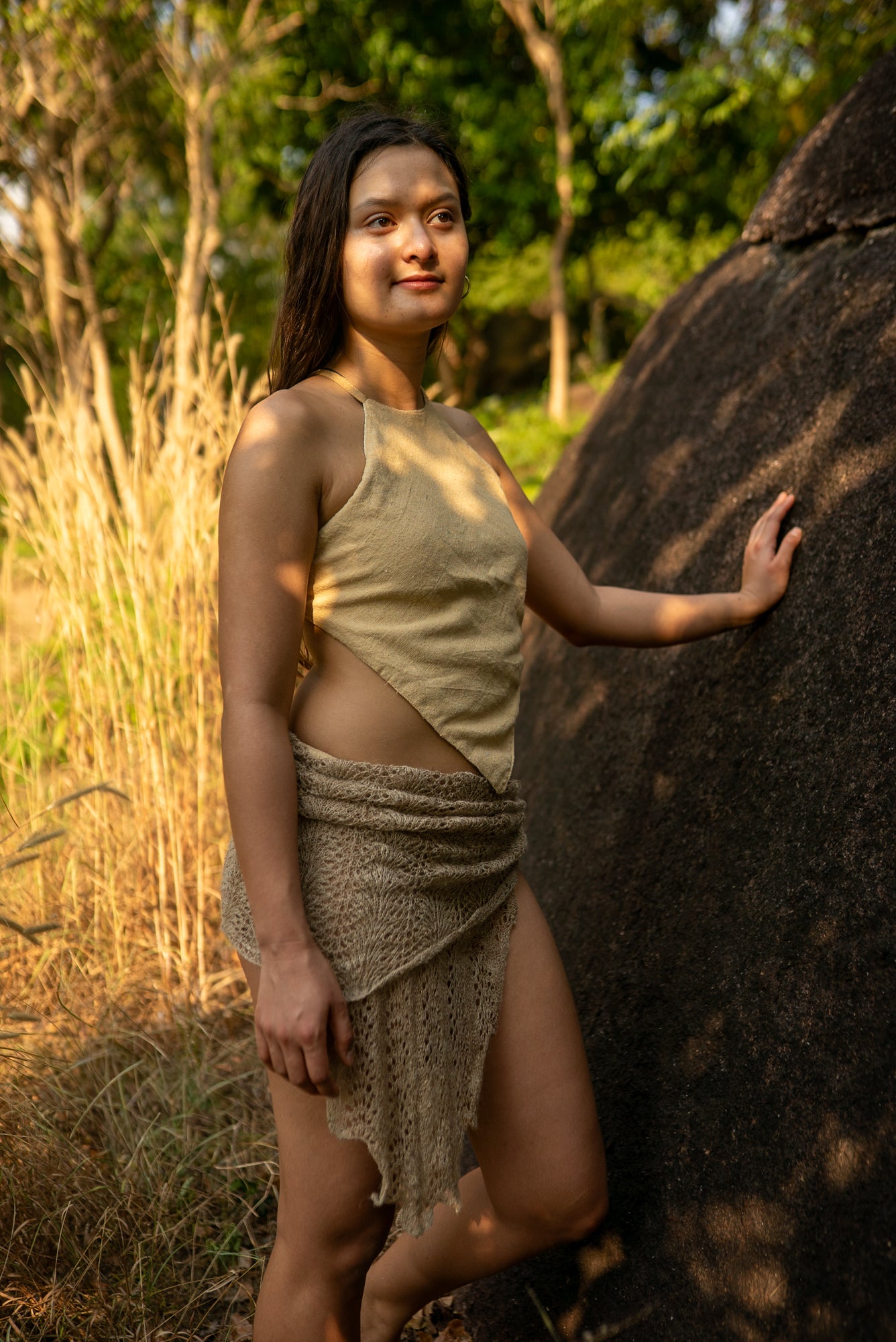 Feather - Handwoven Scarf -  Wild Nettle