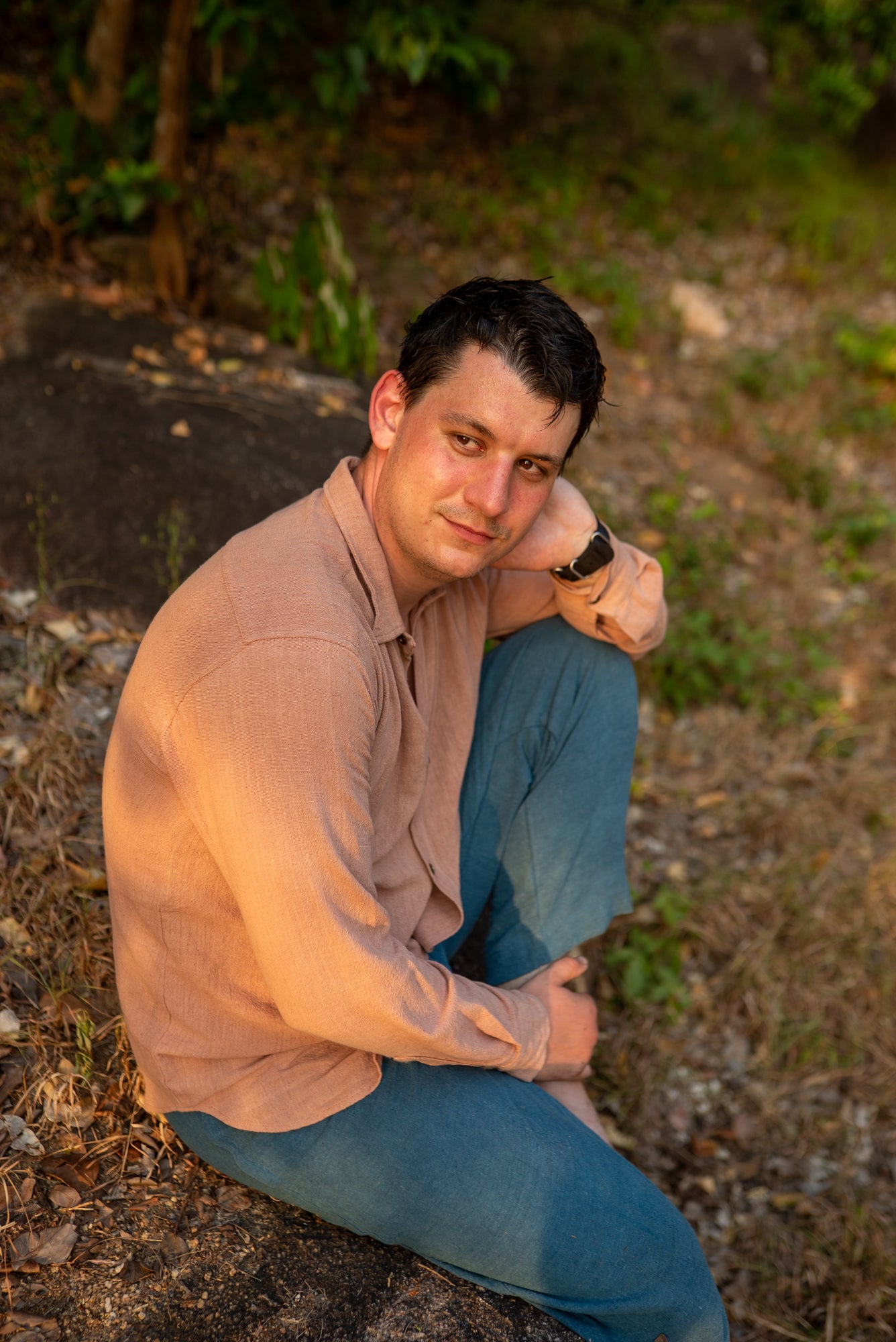 Full Sleeve Shirt - Hemp -  Red Sandalwood