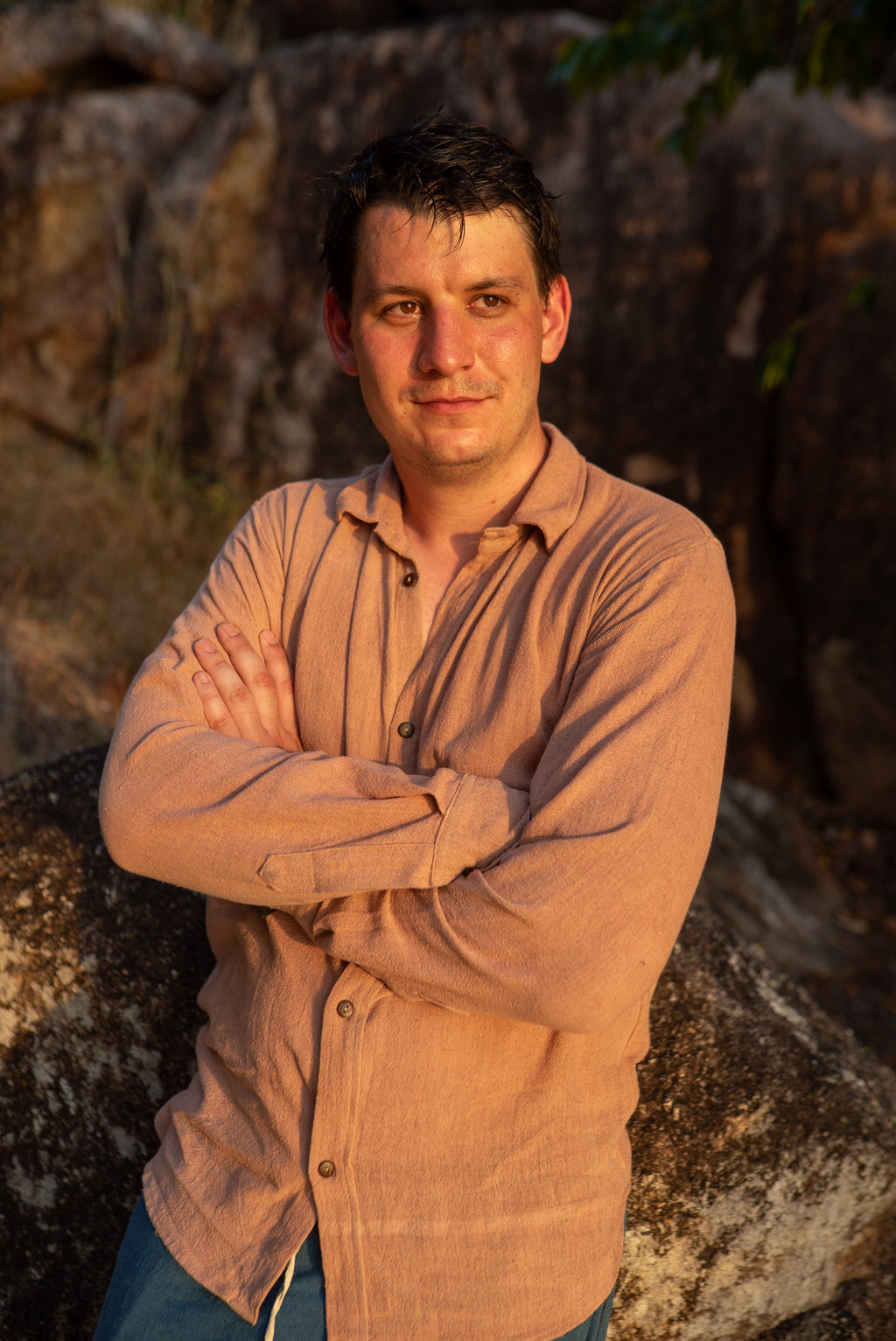 Full Sleeve Shirt - Hemp -  Red Sandalwood