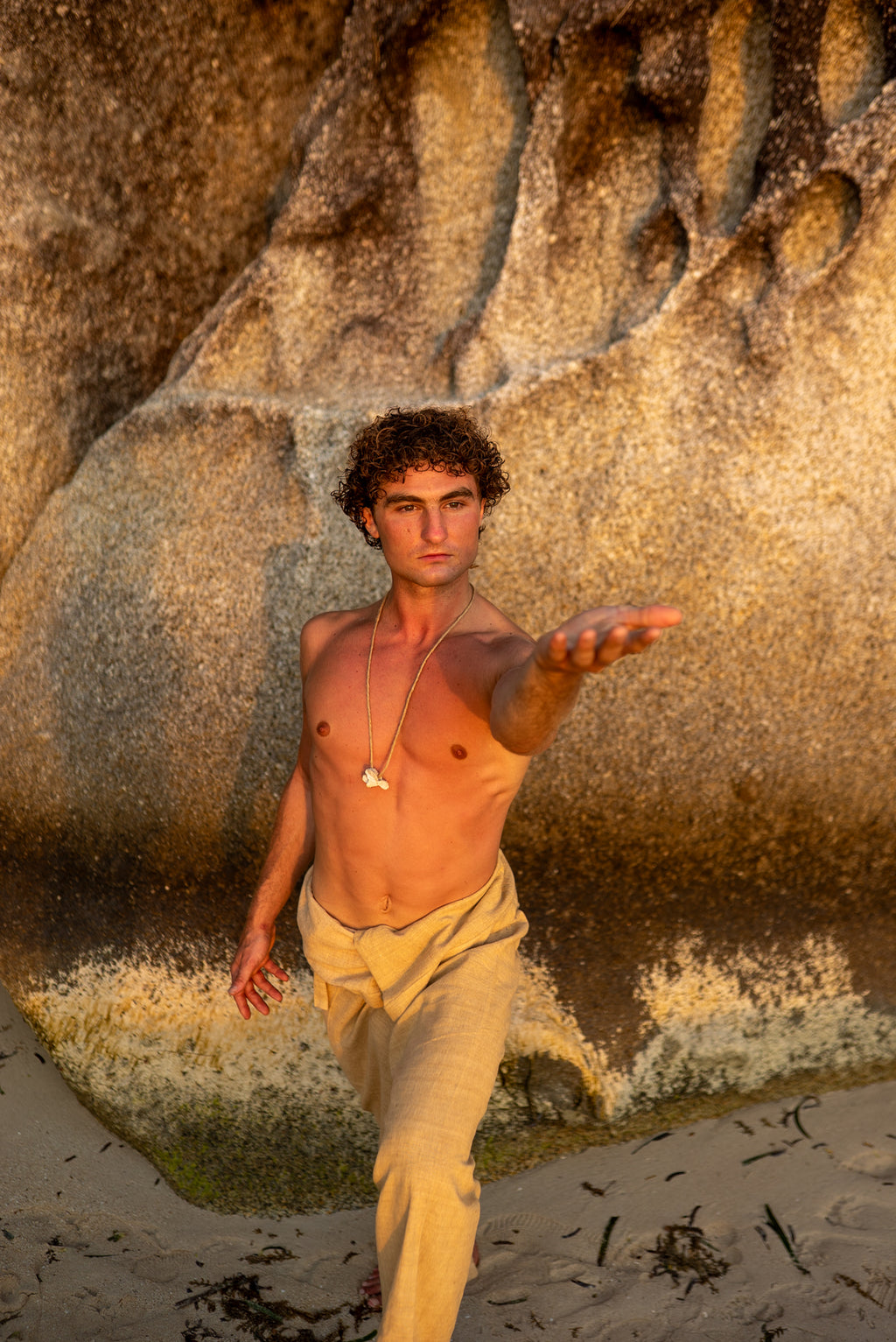 Thai Fisherman Pants - Hemp-Cotton - Barberry Beige