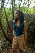 Wave - Top with Hood - Hemp Cotton - Indigo